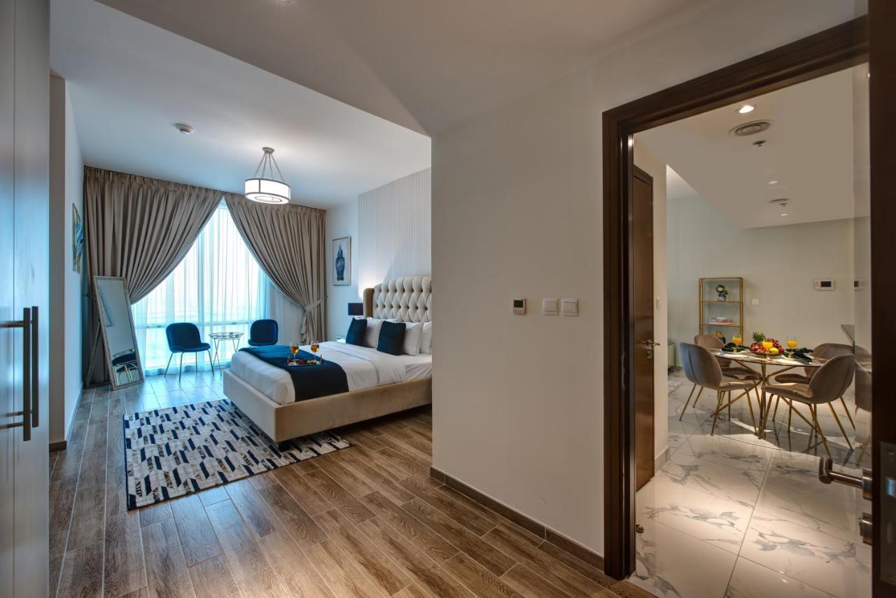 Durrani Homes - Lux 1Br At Al Habtoor Amna Tower Dubaj Kültér fotó